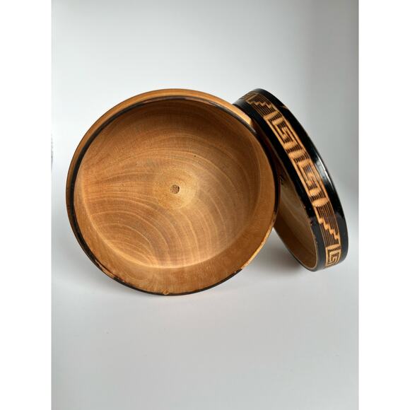 Handmade Crafted in Mexico Folk Art Wood Box Carved Wood Jewelry Treasure Box - Picture 5 of 8